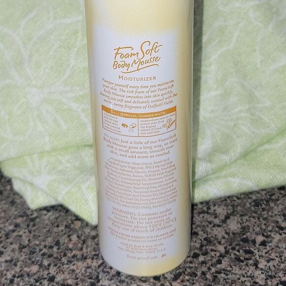 Bath & Body Works Daffodil Fields Foam Soft Body Mousse 6oz Very Rare • Retired - Picture 5 of 12